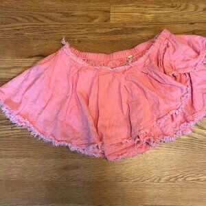 Free People Pink Flowy Skort